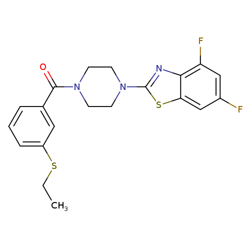 2-{4-[3-(ethylsulfanyl)benzoyl]piperazin-1-yl}-4,6-difluoro-1,3-benzothiazole