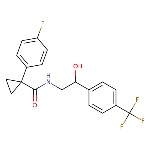1-(4-fluorophenyl)-N-{2-hydroxy-2-[4-(trifluoromethyl)phenyl]ethyl}cyclopropane-1-carboxamide