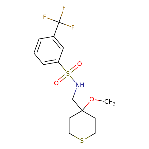 N-[(4-methoxythian-4-yl)methyl]-3-(trifluoromethyl)benzene-1-sulfonamide