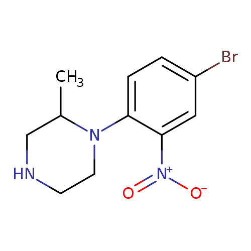 1-(4-bromo-2-nitrophenyl)-2-methylpiperazine