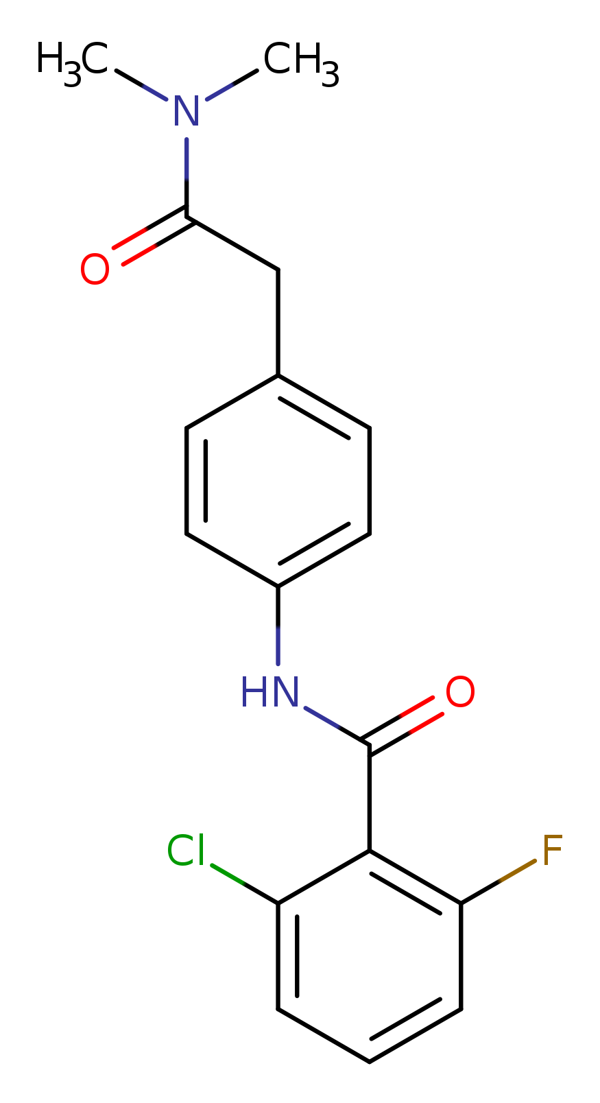 2-chloro-N-{4-[(dimethylcarbamoyl)methyl]phenyl}-6-fluorobenzamide