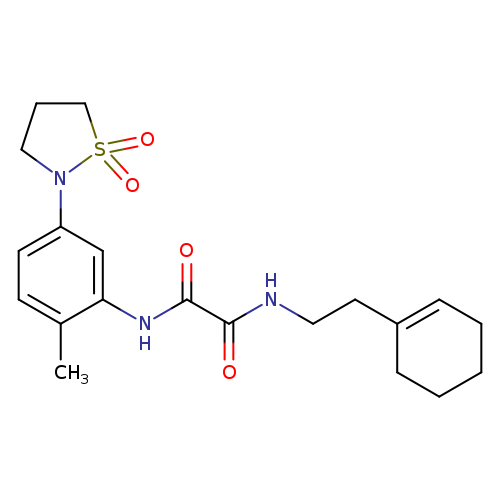 N'-[2-(cyclohex-1-en-1-yl)ethyl]-N-[5-(1,1-dioxo-1lambda6,2-thiazolidin-2-yl)-2-methylphenyl]ethanediamide