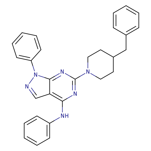 6-(4-benzylpiperidin-1-yl)-N,1-diphenyl-1H-pyrazolo[3,4-d]pyrimidin-4-amine