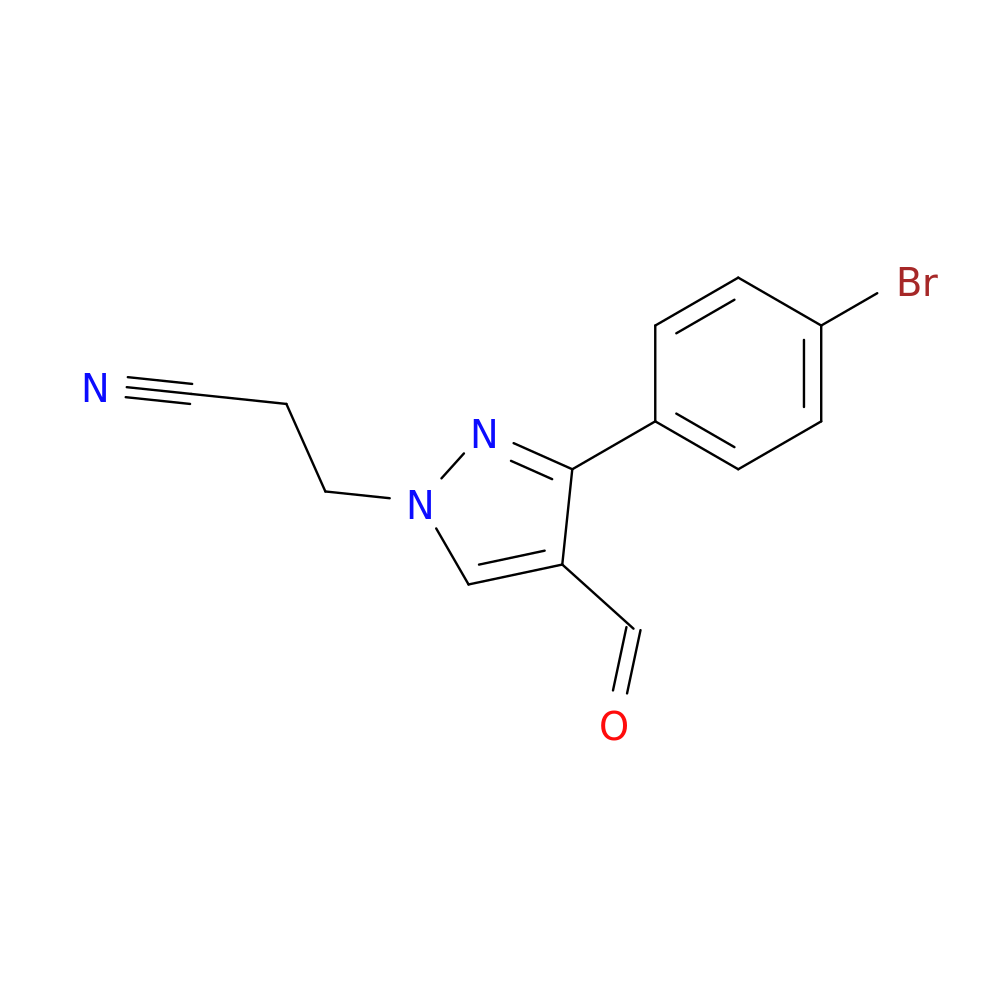 3-[3-(4-bromophenyl)-4-formyl-1H-pyrazol-1-yl]propanenitrile