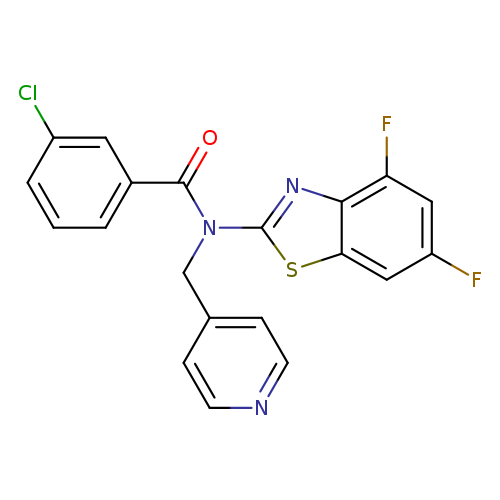 3-chloro-N-(4,6-difluoro-1,3-benzothiazol-2-yl)-N-[(pyridin-4-yl)methyl]benzamide