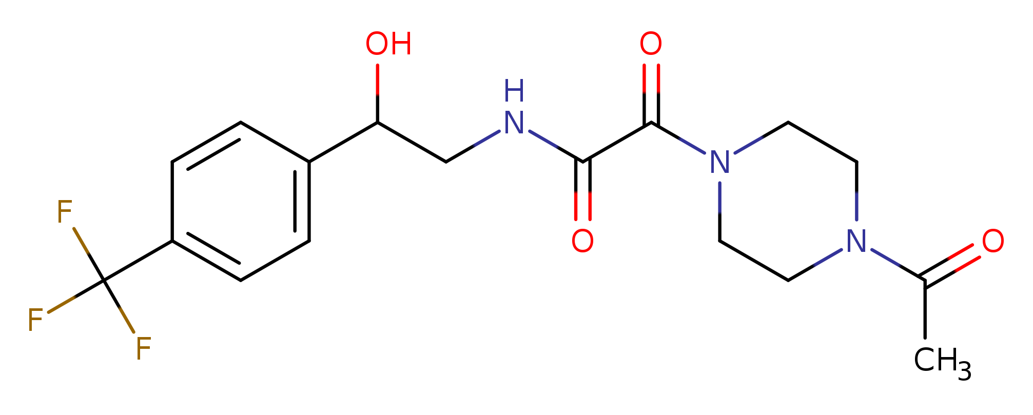 2-(4-acetylpiperazin-1-yl)-N-{2-hydroxy-2-[4-(trifluoromethyl)phenyl]ethyl}-2-oxoacetamide