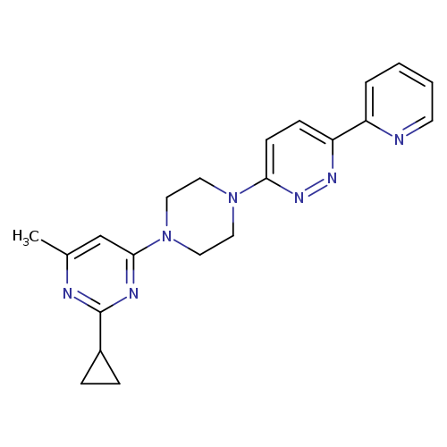 2-cyclopropyl-4-methyl-6-{4-[6-(pyridin-2-yl)pyridazin-3-yl]piperazin-1-yl}pyrimidine