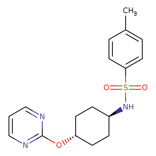 4-methyl-N-[(1r,4r)-4-(pyrimidin-2-yloxy)cyclohexyl]benzene-1-sulfonamide