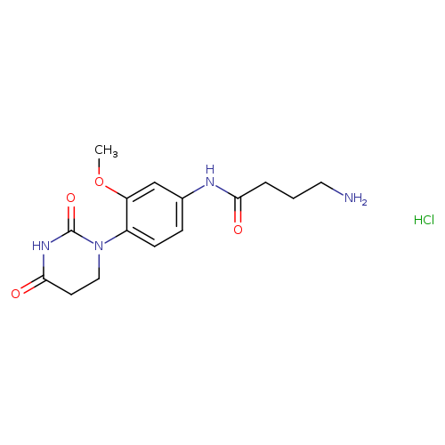 4-amino-N-[4-(2,4-dioxo-1,3-diazinan-1-yl)-3-methoxyphenyl]butanamide hydrochloride