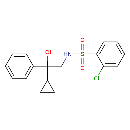 2-chloro-N-(2-cyclopropyl-2-hydroxy-2-phenylethyl)benzene-1-sulfonamide