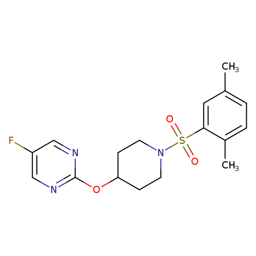 2-{[1-(2,5-dimethylbenzenesulfonyl)piperidin-4-yl]oxy}-5-fluoropyrimidine
