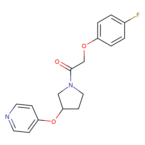 2-(4-fluorophenoxy)-1-[3-(pyridin-4-yloxy)pyrrolidin-1-yl]ethan-1-one