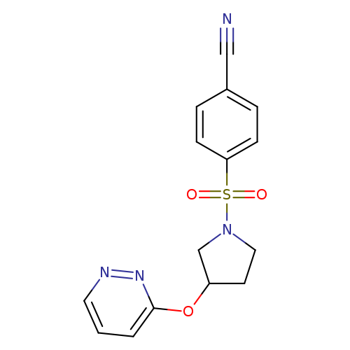 4-{[3-(pyridazin-3-yloxy)pyrrolidin-1-yl]sulfonyl}benzonitrile