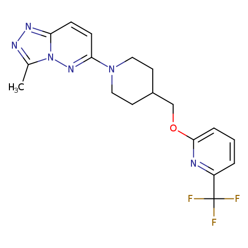 2-[(1-{3-methyl-[1,2,4]triazolo[4,3-b]pyridazin-6-yl}piperidin-4-yl)methoxy]-6-(trifluoromethyl)pyridine