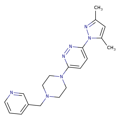 3-(3,5-dimethyl-1H-pyrazol-1-yl)-6-{4-[(pyridin-3-yl)methyl]piperazin-1-yl}pyridazine