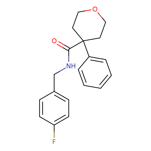 N-[(4-fluorophenyl)methyl]-4-phenyloxane-4-carboxamide