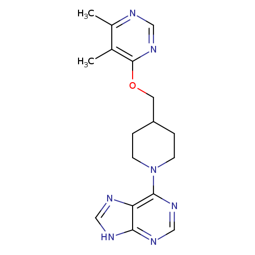 6-(4-{[(5,6-dimethylpyrimidin-4-yl)oxy]methyl}piperidin-1-yl)-9H-purine