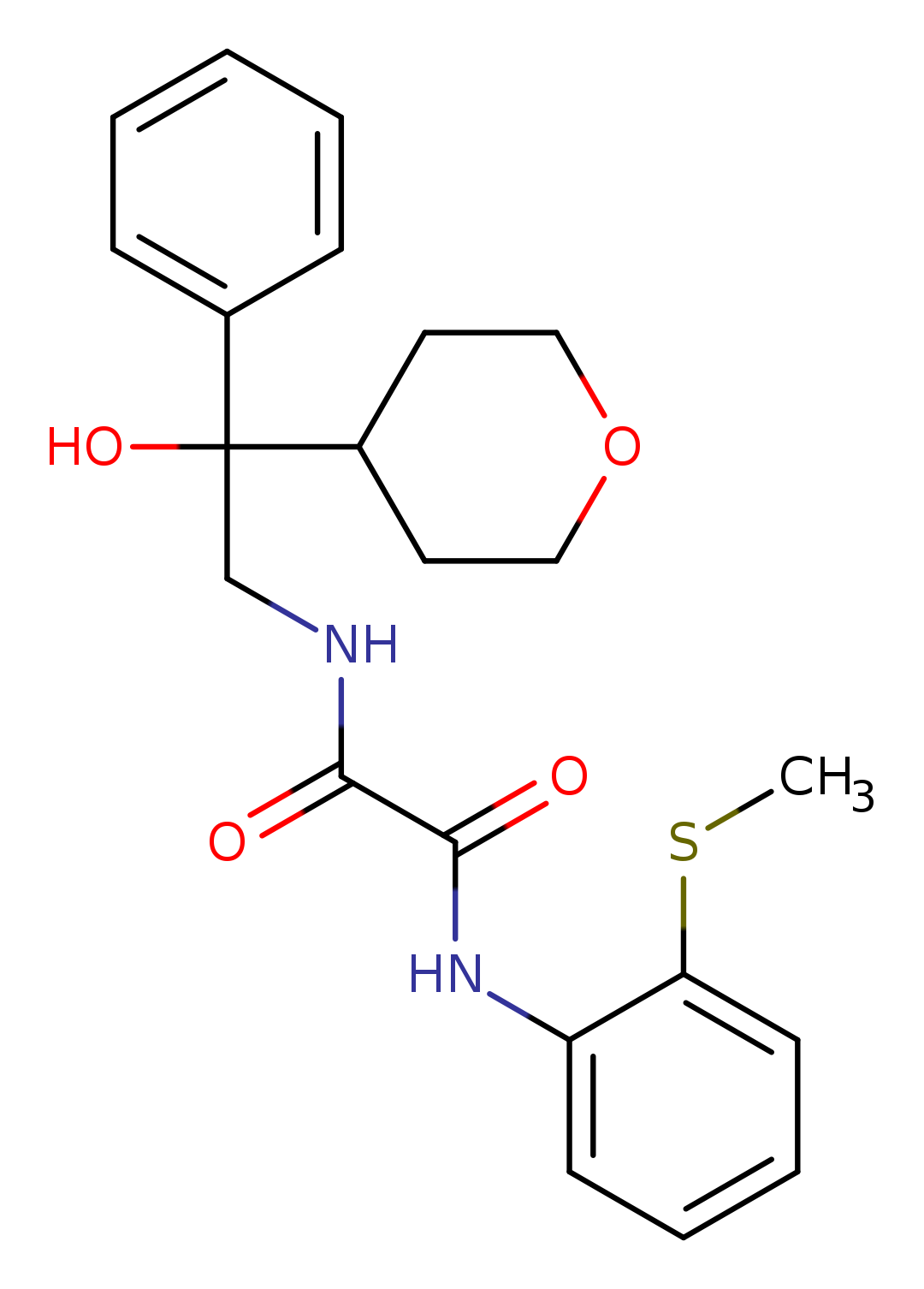 N'-[2-hydroxy-2-(oxan-4-yl)-2-phenylethyl]-N-[2-(methylsulfanyl)phenyl]ethanediamide