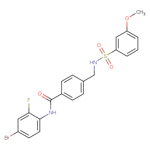 N-(4-bromo-2-fluorophenyl)-4-[(3-methoxybenzenesulfonamido)methyl]benzamide
