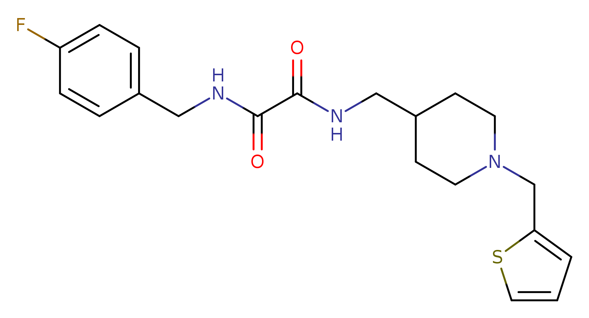 N'-[(4-fluorophenyl)methyl]-N-({1-[(thiophen-2-yl)methyl]piperidin-4-yl}methyl)ethanediamide