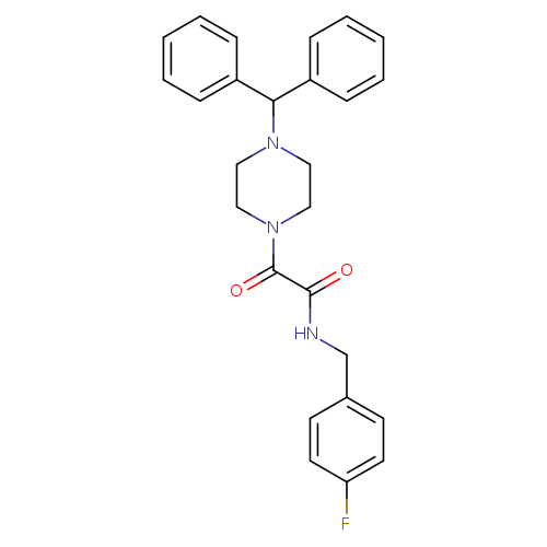 2-[4-(diphenylmethyl)piperazin-1-yl]-N-[(4-fluorophenyl)methyl]-2-oxoacetamide