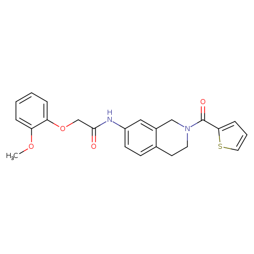 2-(2-methoxyphenoxy)-N-[2-(thiophene-2-carbonyl)-1,2,3,4-tetrahydroisoquinolin-7-yl]acetamide