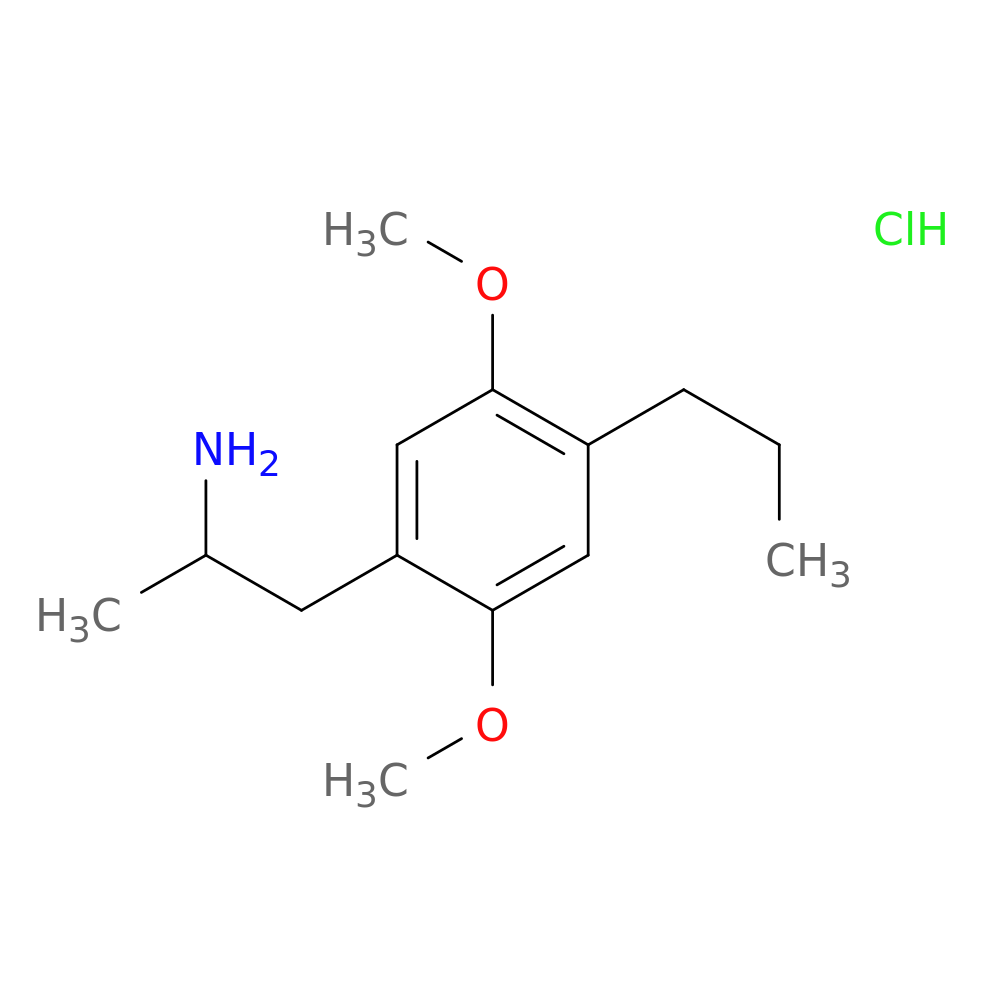 2,5-dimethoxy-α-methyl-4-propyl-benzeneethanamine, monohydrochloride