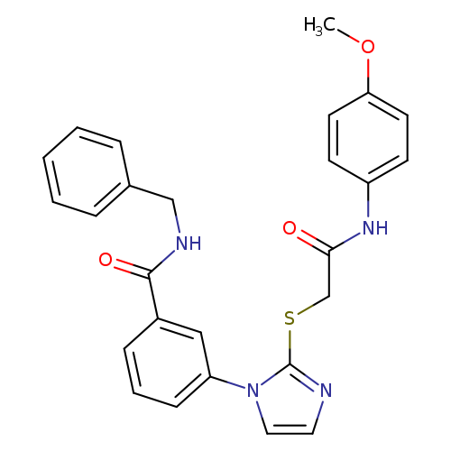 N-benzyl-3-[2-({[(4-methoxyphenyl)carbamoyl]methyl}sulfanyl)-1H-imidazol-1-yl]benzamide