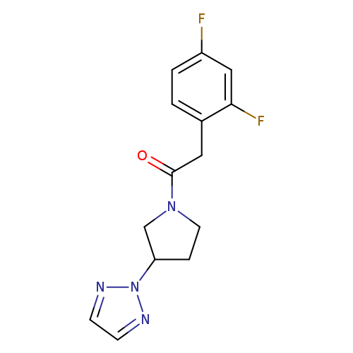 2-(2,4-difluorophenyl)-1-[3-(2H-1,2,3-triazol-2-yl)pyrrolidin-1-yl]ethan-1-one