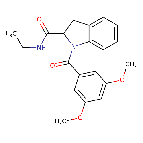 1-(3,5-dimethoxybenzoyl)-N-ethyl-2,3-dihydro-1H-indole-2-carboxamide