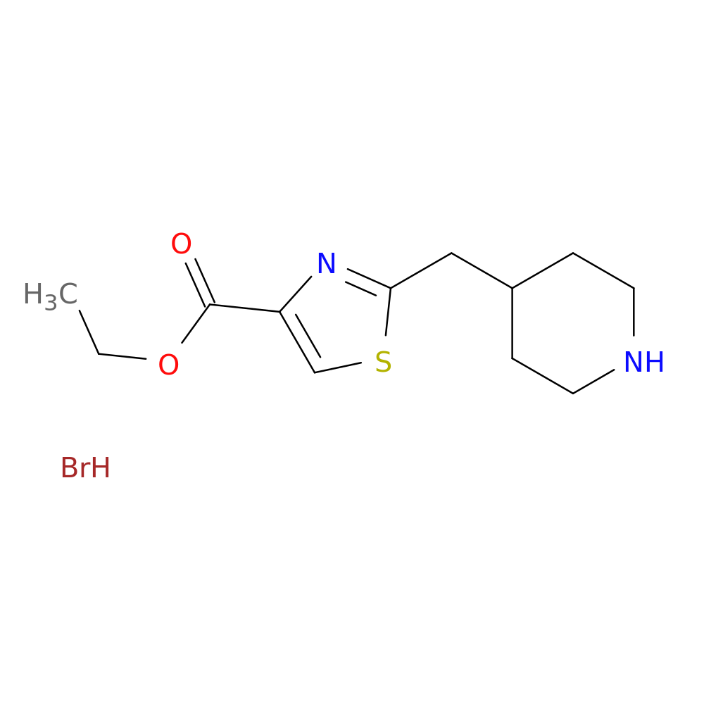 ethyl 2-[(piperidin-4-yl)methyl]-1,3-thiazole-4-carboxylate hydrobromide