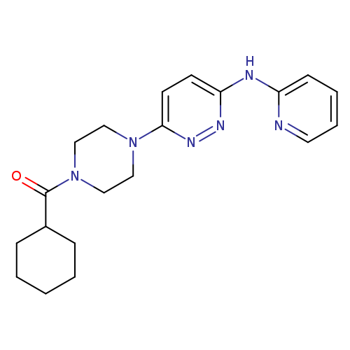 6-(4-cyclohexanecarbonylpiperazin-1-yl)-N-(pyridin-2-yl)pyridazin-3-amine