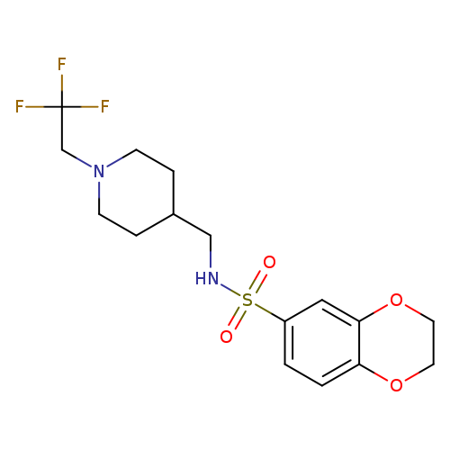 N-{[1-(2,2,2-trifluoroethyl)piperidin-4-yl]methyl}-2,3-dihydro-1,4-benzodioxine-6-sulfonamide