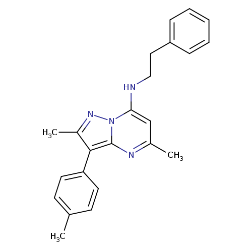 2,5-dimethyl-3-(4-methylphenyl)-N-(2-phenylethyl)pyrazolo[1,5-a]pyrimidin-7-amine