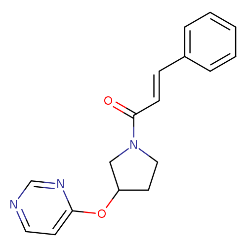 (2E)-3-phenyl-1-[3-(pyrimidin-4-yloxy)pyrrolidin-1-yl]prop-2-en-1-one