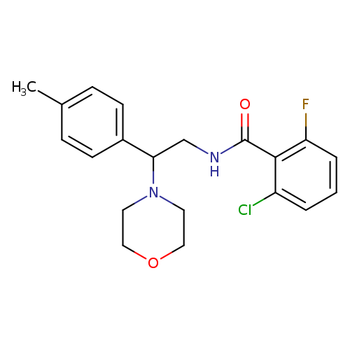 2-chloro-6-fluoro-N-[2-(4-methylphenyl)-2-(morpholin-4-yl)ethyl]benzamide