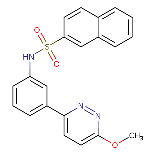 N-[3-(6-methoxypyridazin-3-yl)phenyl]naphthalene-2-sulfonamide