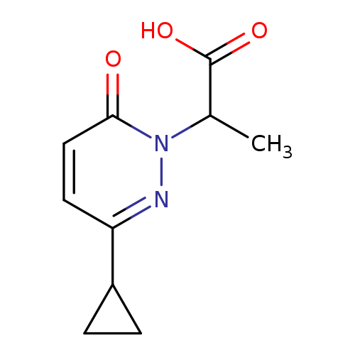 "2-(3-cyclopropyl-6-oxo-1,6-dihydropyridazin-1-yl)propanoic acid"