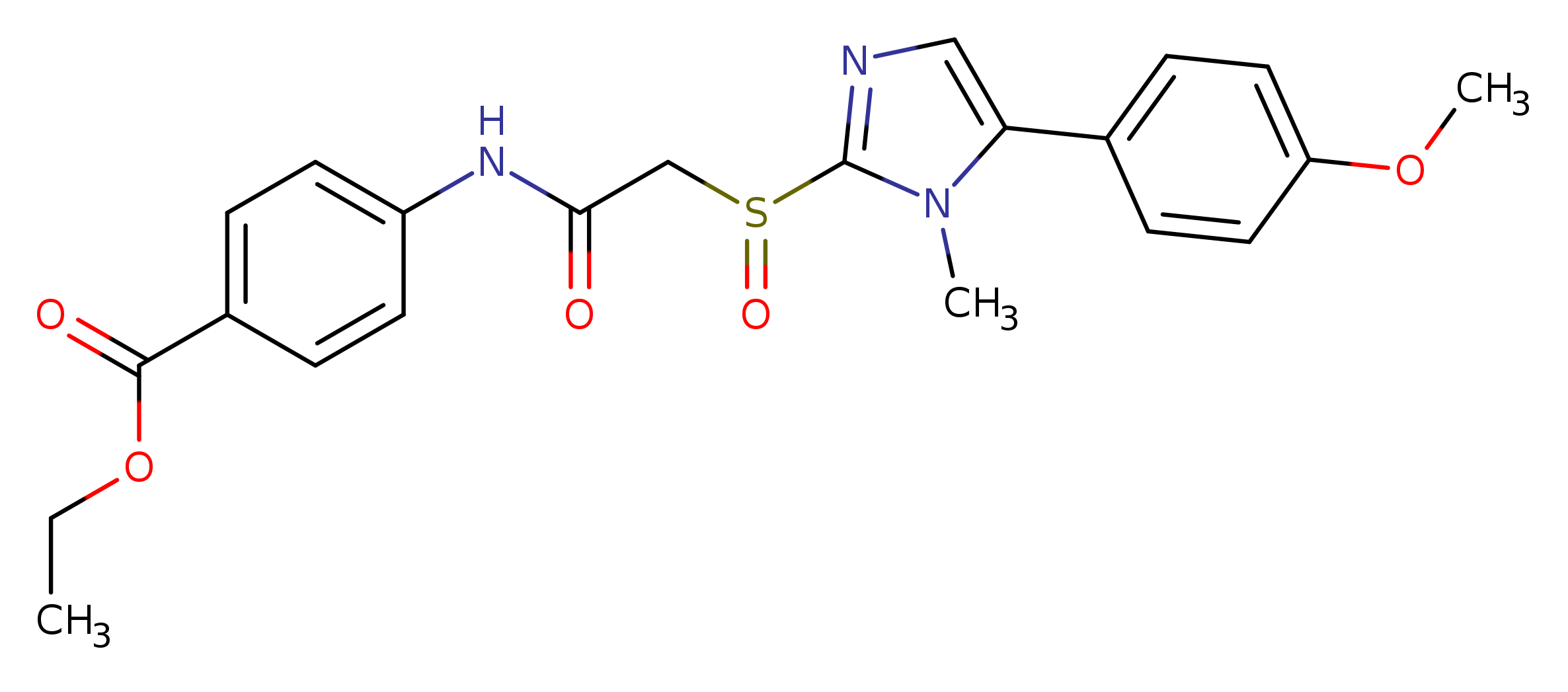 ethyl 4-(2-{[5-(4-methoxyphenyl)-1-methyl-1H-imidazol-2-yl]sulfinyl}acetamido)benzoate