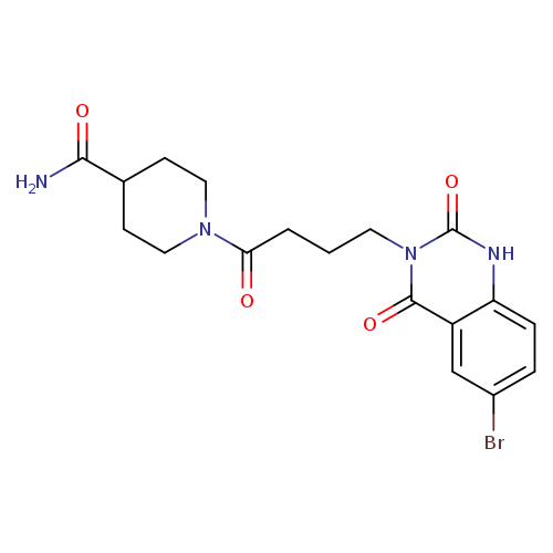 1-[4-(6-bromo-2,4-dioxo-1,2,3,4-tetrahydroquinazolin-3-yl)butanoyl]piperidine-4-carboxamide