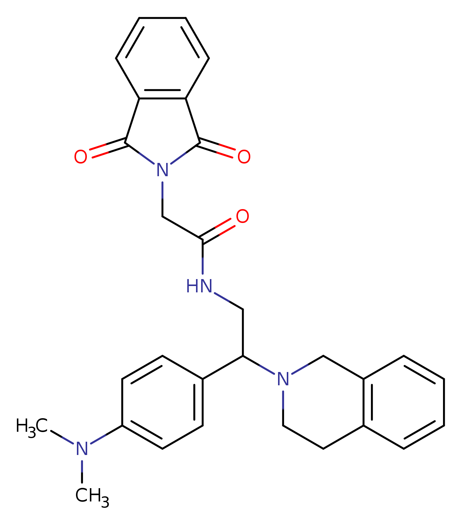 N-{2-[4-(dimethylamino)phenyl]-2-(1,2,3,4-tetrahydroisoquinolin-2-yl)ethyl}-2-(1,3-dioxo-2,3-dihydro-1H-isoindol-2-yl)acetamide