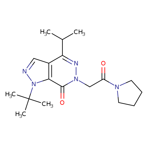 1-tert-butyl-6-[2-oxo-2-(pyrrolidin-1-yl)ethyl]-4-(propan-2-yl)-1H,6H,7H-pyrazolo[3,4-d]pyridazin-7-one