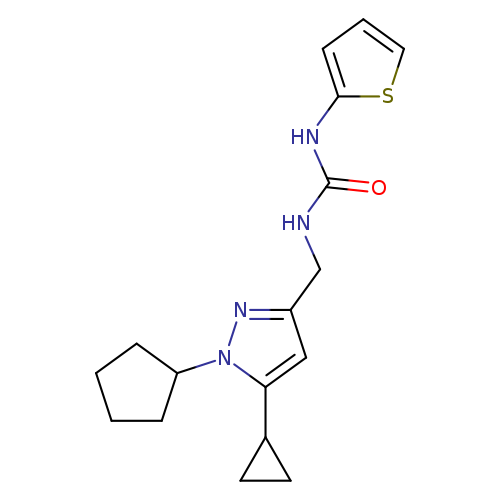 3-[(1-cyclopentyl-5-cyclopropyl-1H-pyrazol-3-yl)methyl]-1-(thiophen-2-yl)urea