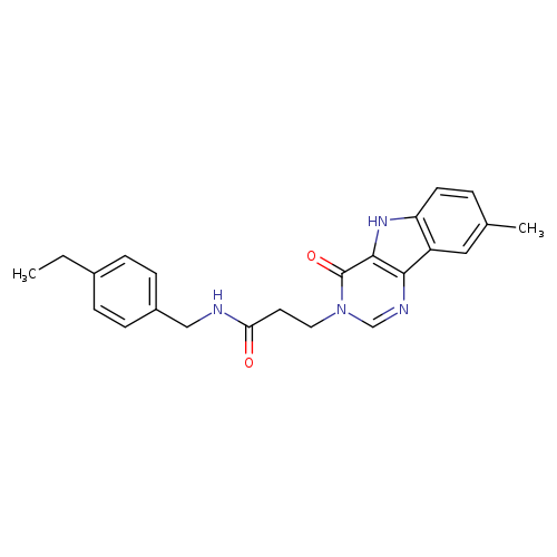N-[(4-ethylphenyl)methyl]-3-{8-methyl-4-oxo-3H,4H,5H-pyrimido[5,4-b]indol-3-yl}propanamide