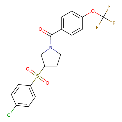 3-(4-chlorobenzenesulfonyl)-1-[4-(trifluoromethoxy)benzoyl]pyrrolidine
