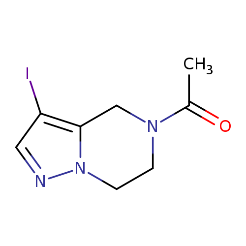 1-{3-iodo-4H,5H,6H,7H-pyrazolo[1,5-a]pyrazin-5-yl}ethan-1-one