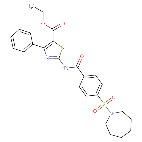 ethyl 2-[4-(azepane-1-sulfonyl)benzamido]-4-phenyl-1,3-thiazole-5-carboxylate