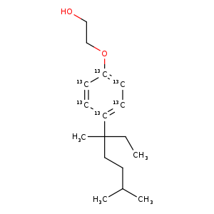 3,6,3-Nonylphenol-monoethoxylate-13C6,  363-NP1EO-13C6,  2-[4-(1-Ethyl-1,4-dimethylpentyl)phenoxy]ethanol-13C6,  2-[4-(3,6-Dimethyl-3-heptyl)phenoxy]ethanol-13C6