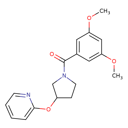 2-{[1-(3,5-dimethoxybenzoyl)pyrrolidin-3-yl]oxy}pyridine