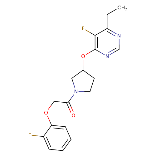 1-{3-[(6-ethyl-5-fluoropyrimidin-4-yl)oxy]pyrrolidin-1-yl}-2-(2-fluorophenoxy)ethan-1-one